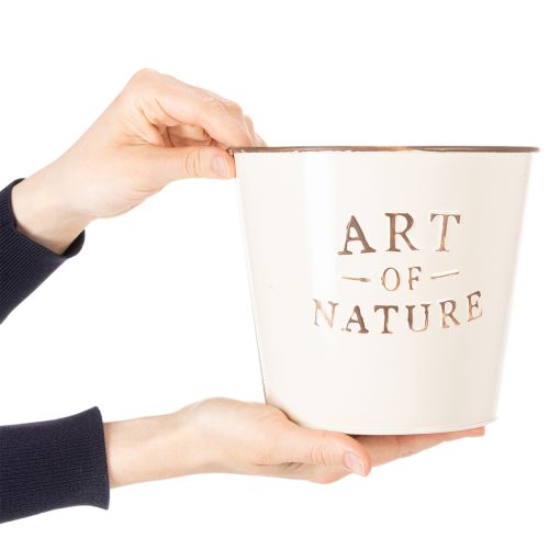 položky Zinkový květináč Art of Nature krémový Ø17,5 cm V15 cm