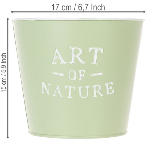 položky Zinkový květináč Art of Nature mátově zelený Ø17,5 cm V15 cm