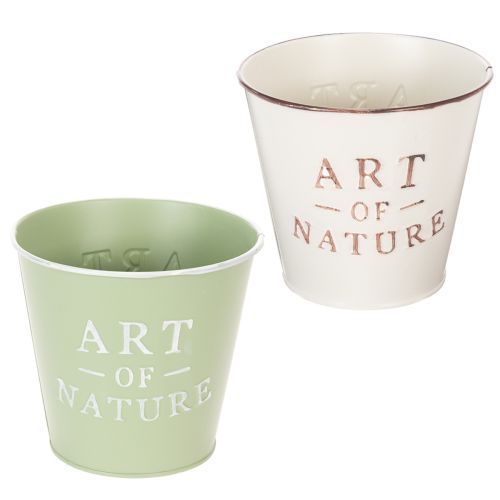 Květináč Art of Nature s nápisem, dekorace na parapet a do obývacího pokoje, 15 cm, 2 kusy