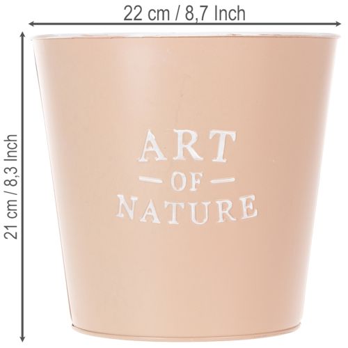 položky Zinkový květináč, kovový truhlík, starožitná růže, Ø22cm V21cm