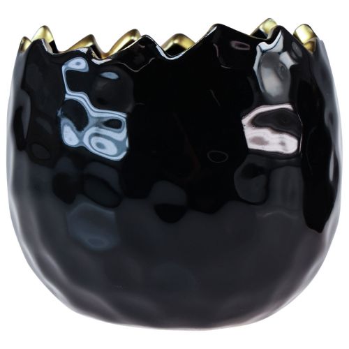 položky Květináč Keramický květináč Egg Black Rostlin Black Ø12cm 2ks