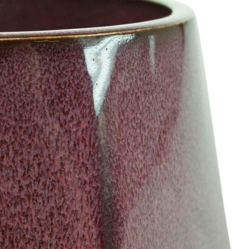 Floristik24 Květináč Keramický květináč Červený šestihranný Ø14cm V12cm