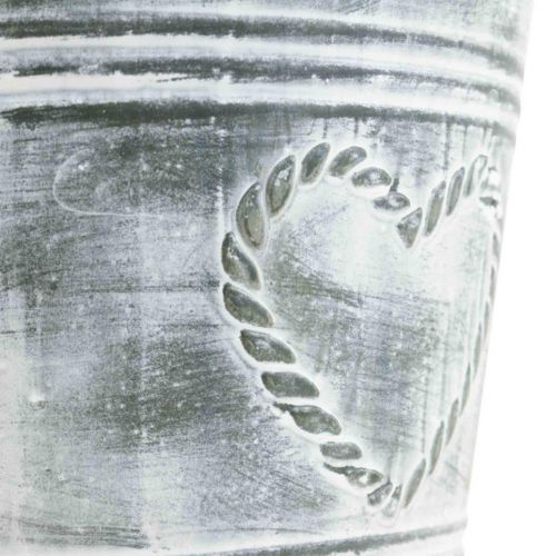 položky Květináč Shabby Chic květináč kovové srdce Ø17,5cm V15,5cm