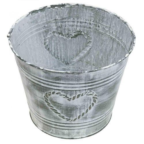 položky Květináč Shabby Chic květináč kovové srdce Ø22cm V17,5cm