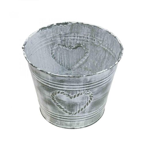 Floristik24 Květináč shabby chic květináč kovové srdce Ø17cm V13,5cm