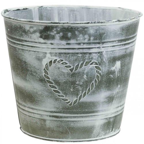 položky Květináč Shabby Chic květináč kovové srdce Ø22cm V17,5cm