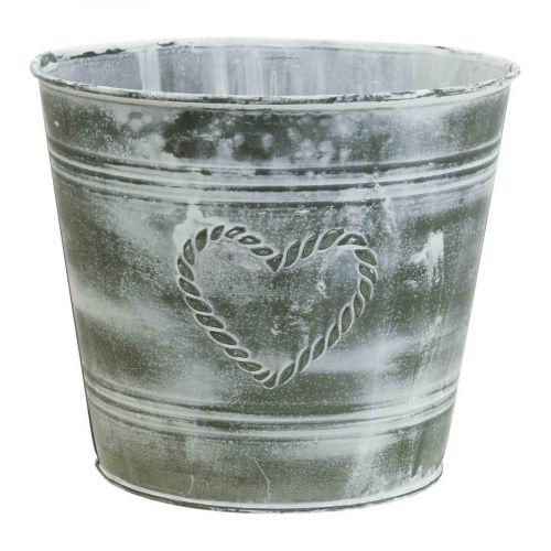 položky Květináč Shabby Chic květináč kovové srdce Ø17,5cm V15,5cm