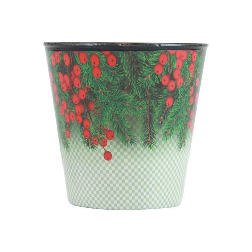 Floristik24 Květináč Vánoční květináč Ilex Ø11cm V10,5cm