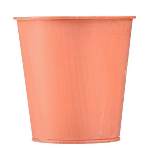 položky Květináč s dekorem květin meruňkově žlutá Ø10,5cm V10,5cm