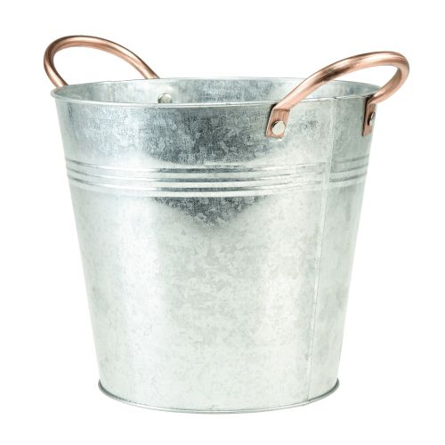 Floristik24 Květináč s uchy kovové mini vědro Ø9,5m V8cm