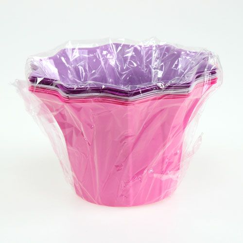 Floristik24 Plastový květináč barevný Ø15cm H10cm 10ks