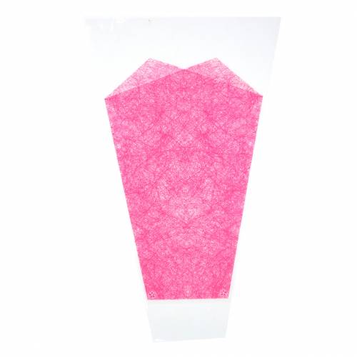 Taška na květiny růžová d40cm š12-30cm 50 kusů