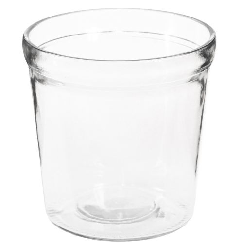 Floristik24 Květináč skleněný čirý kónický Ø12cm V12,5cm 2ks