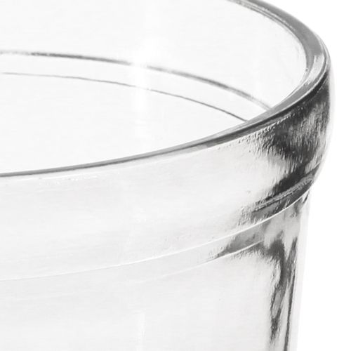 Floristik24 Květináč skleněný čirý kónický Ø12cm V12,5cm 2ks