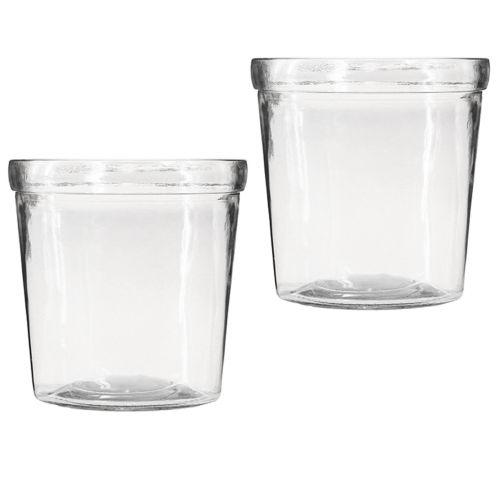 Floristik24 Květináč skleněný čirý kónický Ø12cm V12,5cm 2ks
