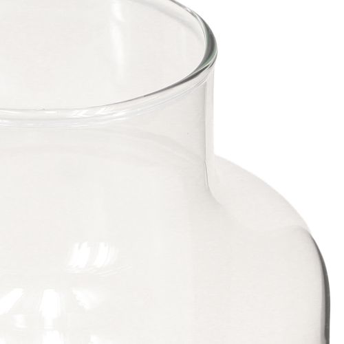 položky Váza na květiny skleněná dekorativní váza s hrdlem čirá Ø14,5cm V25cm