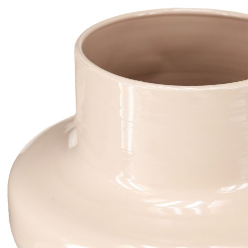 položky Váza na květiny Kovové hnědé cappuccino smaltované Ø17cm V23cm