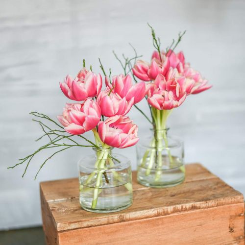 položky Váza na květiny, svícen, skleněná dóza průhledná V10,5cm Ø9cm