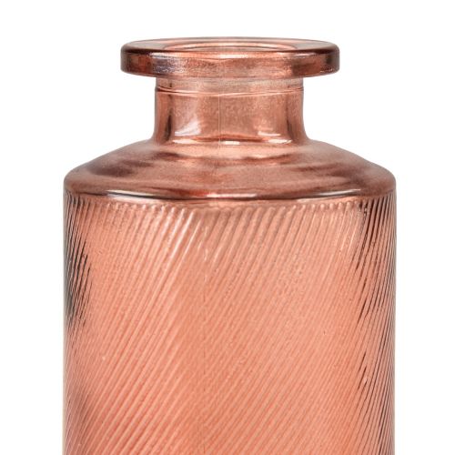 položky Váza na květiny Mini skleněná dekorace Retro H13cm Oranžová 4ks