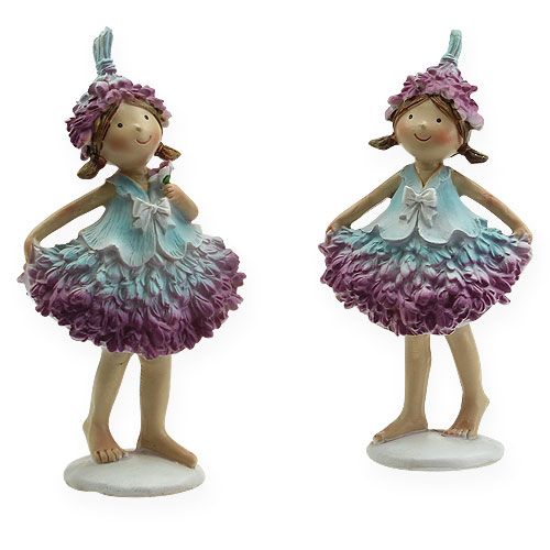 Floristik24 Květina dětská lila, modrá 17cm 2ks