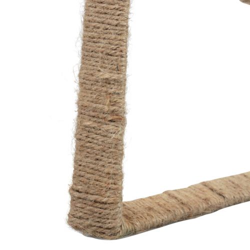 položky Boho styl, srdce kovový prsten ozdobný prsten jutová stuha 30cm