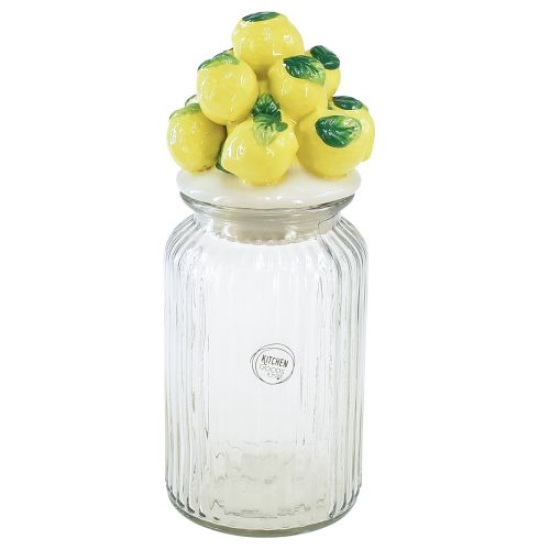 Bonboniéra sklokeramika citron letní Ø11cm V27cm
