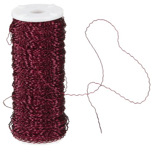 položky Drát s bujónovým efektem Ø0,30mm 140m Bordeaux