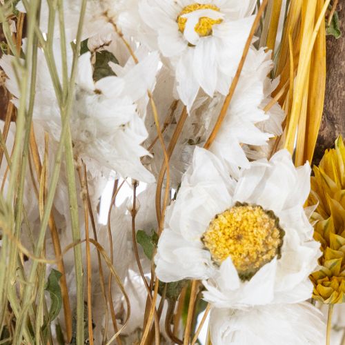 položky Kytice sušených květin s růžemi ze dřeva Sola. Elegantní kytice pro přírodní dekoraci domova. 50 cm