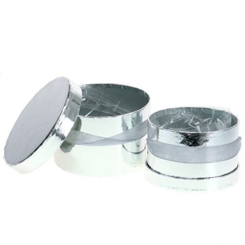 Floristik24 Květináč stříbrný Ø14/16cm 2ks