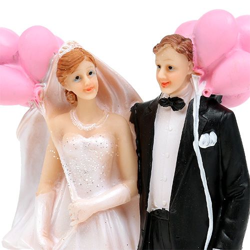 Floristik24 Svatební pár s balónky 14cm