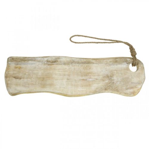 položky Dřevěný tác, tác se šňůrou, přírodní dřevo mytá bílá, shabby chic L60cm