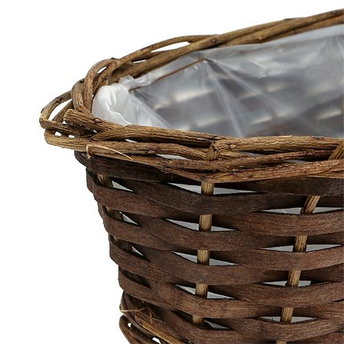Floristik24 Koš na chleba oválný neloupaný 35cm H10cm