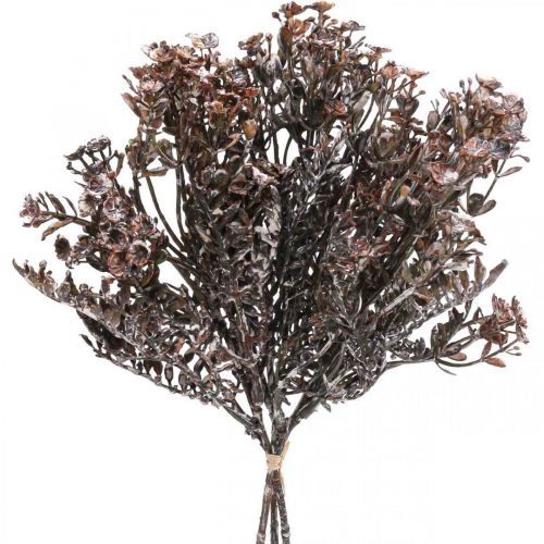 Floristik24 Umělé rostliny hnědá podzimní dekorace zimní dekorace Drylook 38cm 3ks