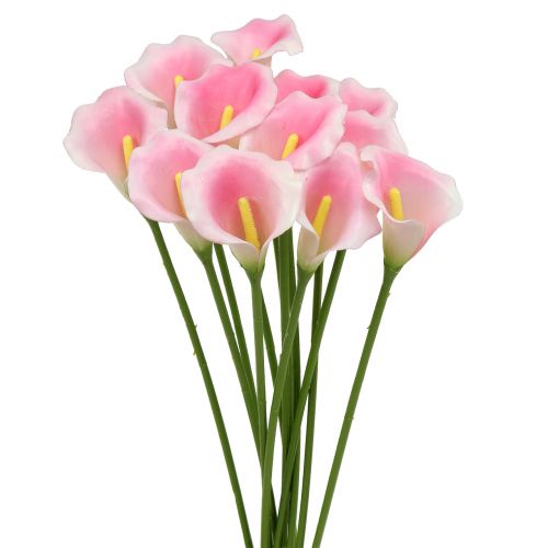 Floristik24 Calla dekorativní květina růžová 57cm 12ks