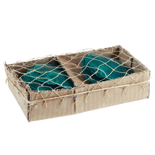 položky Capiz shells Capiz disky perleťové disky tyrkysové 7,5–9,5 cm 300g