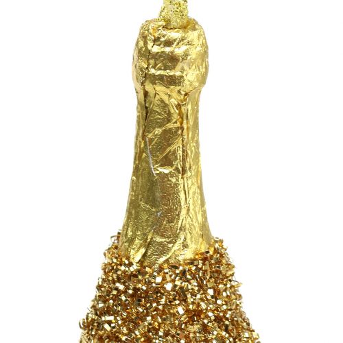 položky Láhev šampaňského k zavěšení světle zlatá 13,5 cm