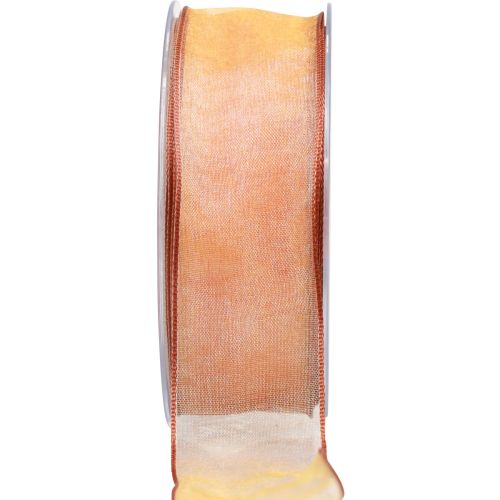 Floristik24 Šifonová stuha organzová stuha organzová oranžová 40mm 20m