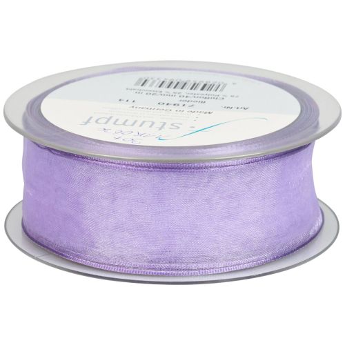 položky Šifonová stuha organzová stuha ozdobná stuha organza fialová 40mm 20m