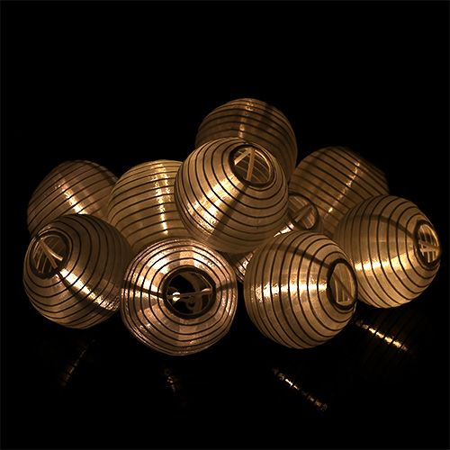 Floristik24 Čínské lucerny s 20 LED bílými 9,5m