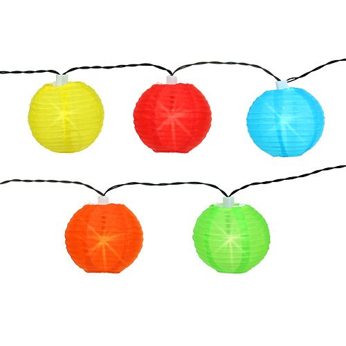 Floristik24 Čínské lucerny s 20 LED vícebarevnými 9,5m