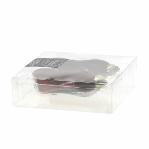 Floristik24 Lodičky na vánoční stromeček věšák Bordeaux 11cm 2ks