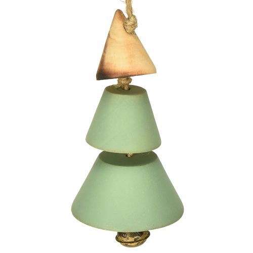 Floristik24 Vánoční ozdoby, jedle k zavěšení, vánoční zelená/přírodní V10cm D24cm 4 ks