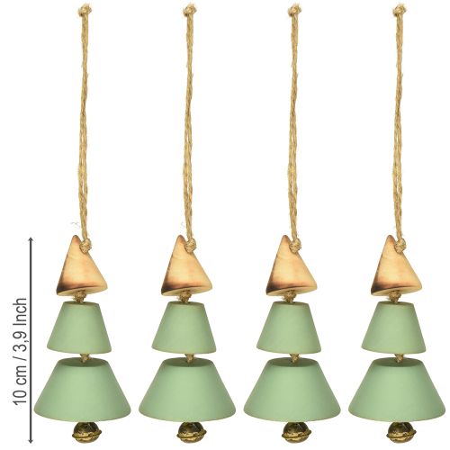 položky Vánoční ozdoby, jedle k zavěšení, vánoční zelená/přírodní V10cm D24cm 4 ks