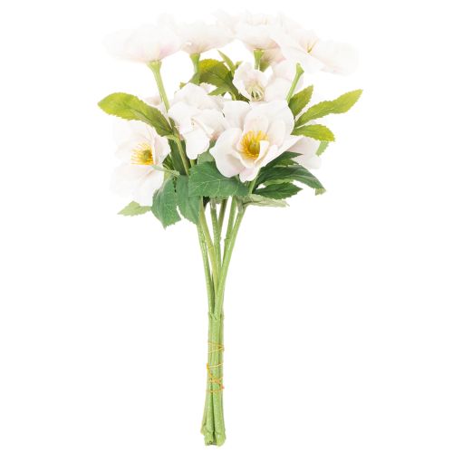 Umělá vánoční růžová kytice, vánoční kytice, 35 cm, 6 kusů | Floristik24.cz