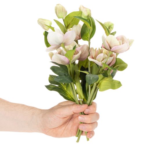 Vánoční dekorace z umělých květin růží, kytice 30 cm, 4 kusy | Floristik24.cz