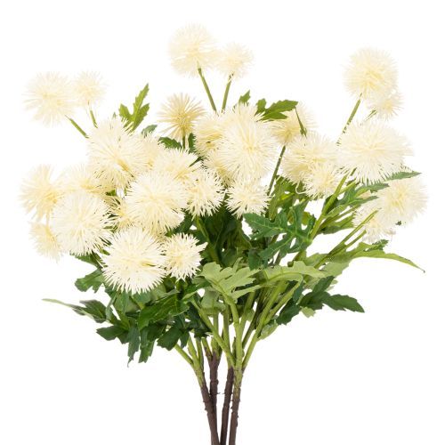 Umělý květ chryzantémy, krémově bílá kytice, dekorativní větvička, velká 56 cm, 4 kusy nakoupit | Floristik24.cz