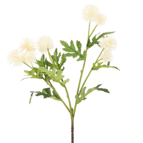 Umělý květ chryzantémy, krémově bílá kytice, dekorativní větvička, velká 56 cm, 4 kusy | Floristik24.cz