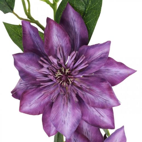 položky Umělý plamének, hedvábný květ, ozdobná větvička s květy plaménku fialová L84cm