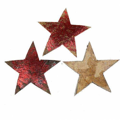 Floristik24 Kokosová hvězda červená 5cm 50ks Vánoční dekorace ozdobné hvězdičky
