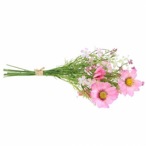 Floristik24 Cosmea a gypsophila v svazku Umělá růžová Assorted 42cm